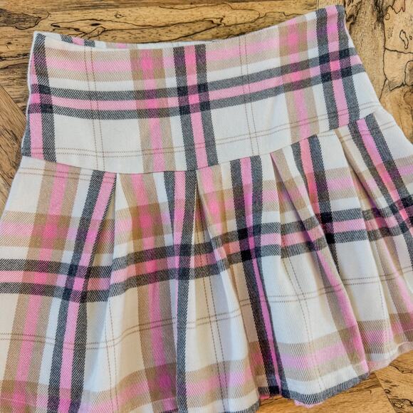 NWT-Blue Rain Francesca's, Tori Plaid Flippy Mini Skirt, Pleated, Women's Small - Picture 2 of 7